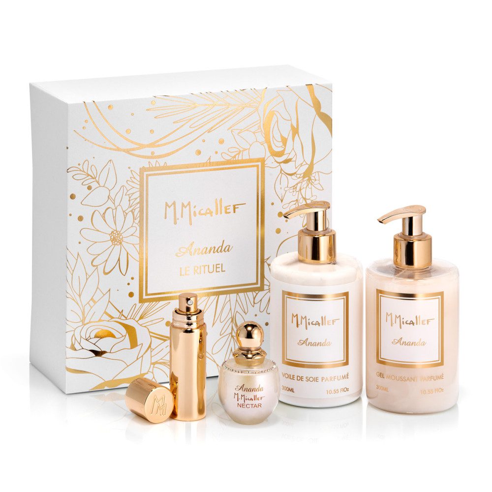 M. Micallef Coffret ANANDA Parfüm 30ml & 10ml, Körpermilch 300ml & Gel Douche 300ml